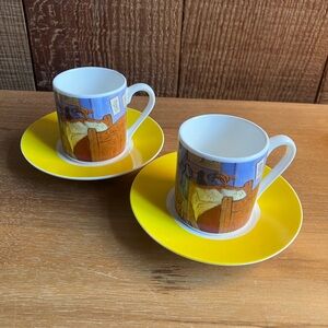 Van Gogh Espresso Coffee Cups With Saucers De Young Museum Bedroom at Arles